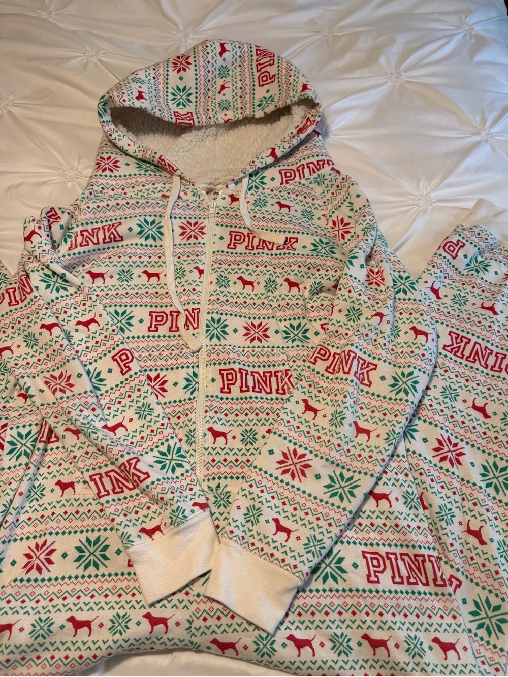 vintage PINK holiday onesie